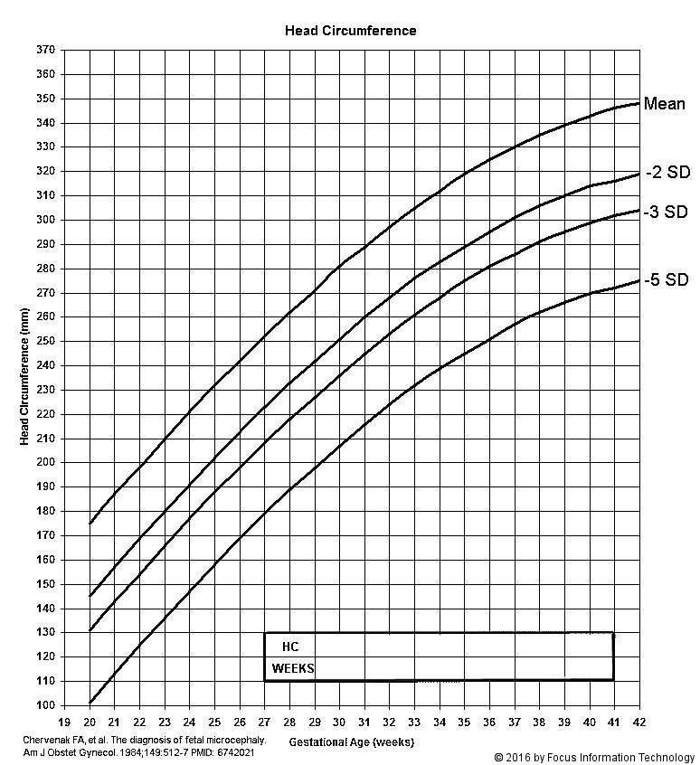 Fetal Growth Chart Head Circumference - Minga